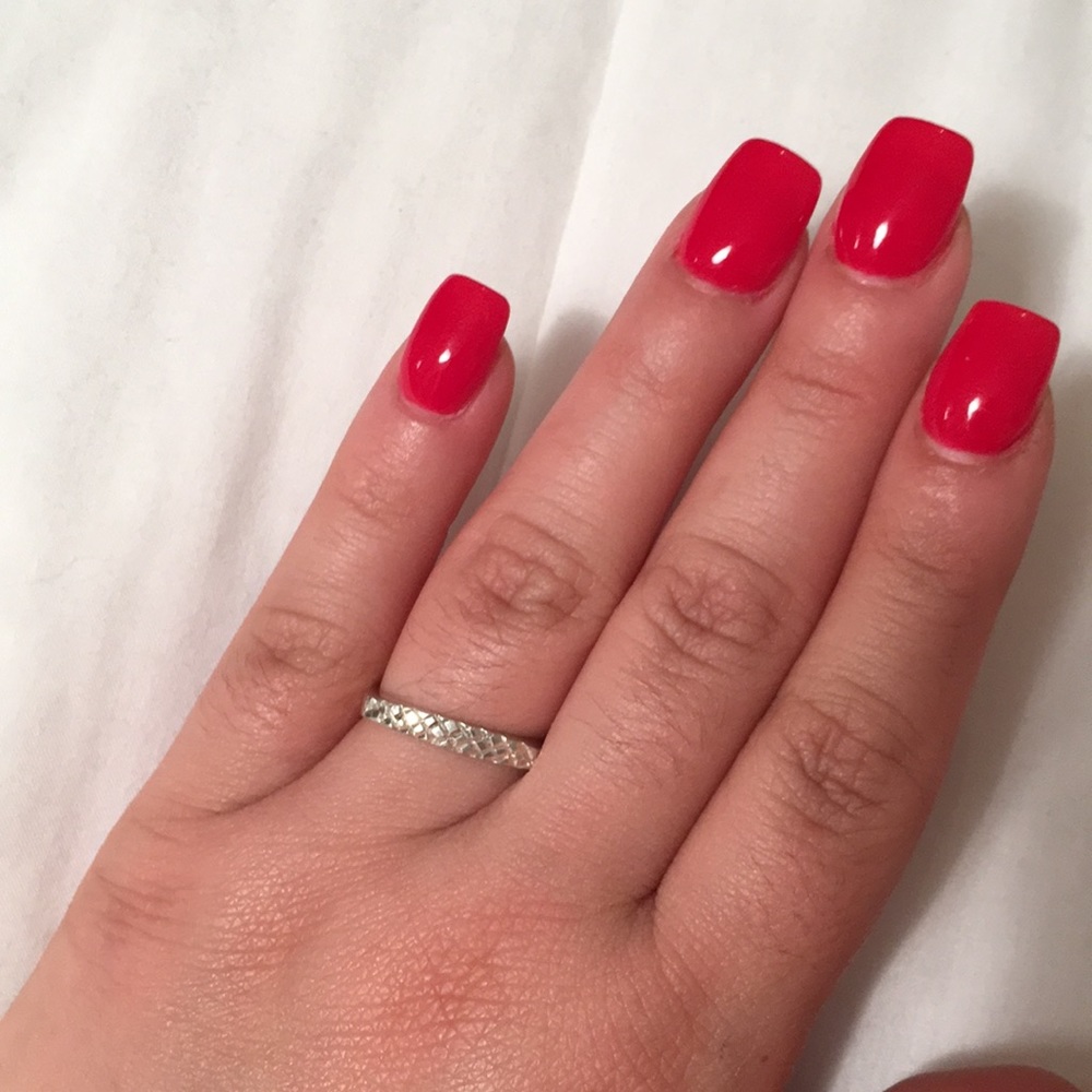 Sterling silver 925 square ring -size 7 1/2